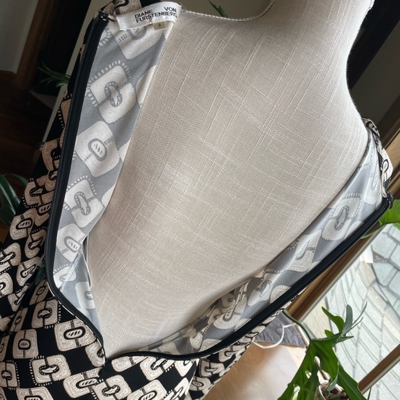 DVF Diane Von Furstenberg Timmy Midi Dress Chain Geometric Print - Picture 7 of 14